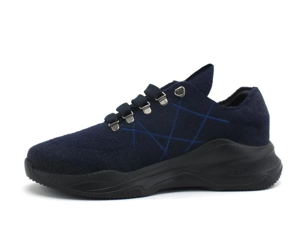 LAKE Mr Big Hi Tech Cashmere Sneaker Blue C52-HIT