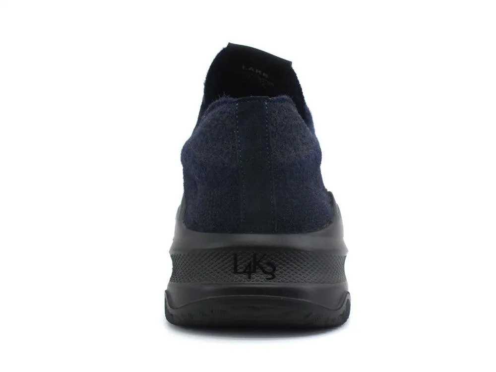 LAKE Mr Big Hi Tech Cashmere Sneaker Blue C52-HIT