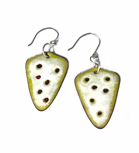 Lime Green Polka Dot Earrings