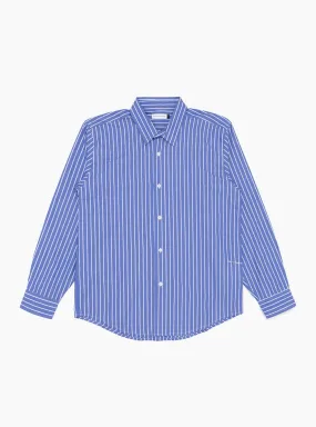 Logo Striped Shirt Blue