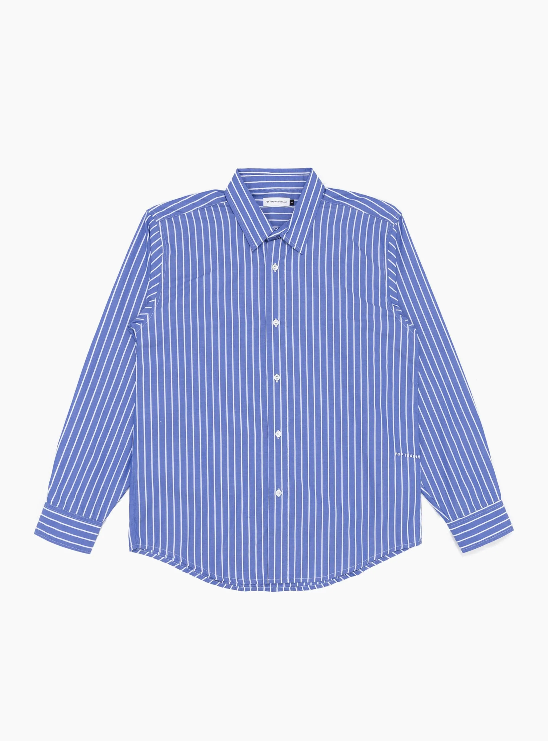 Logo Striped Shirt Blue