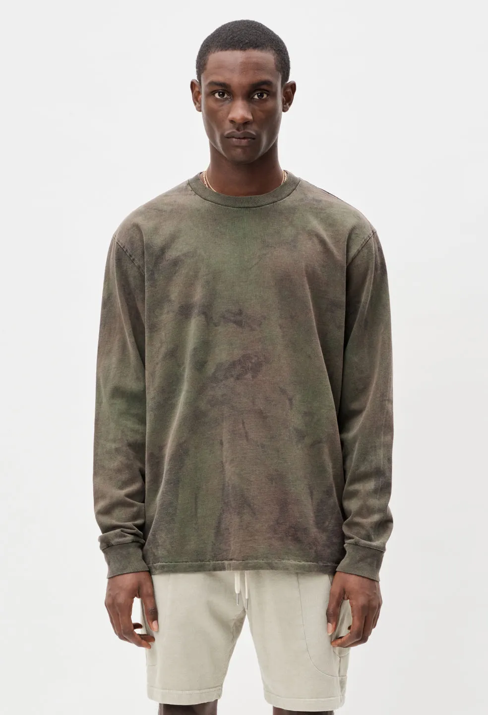 LS University Tee / Steelhead Marble Dye