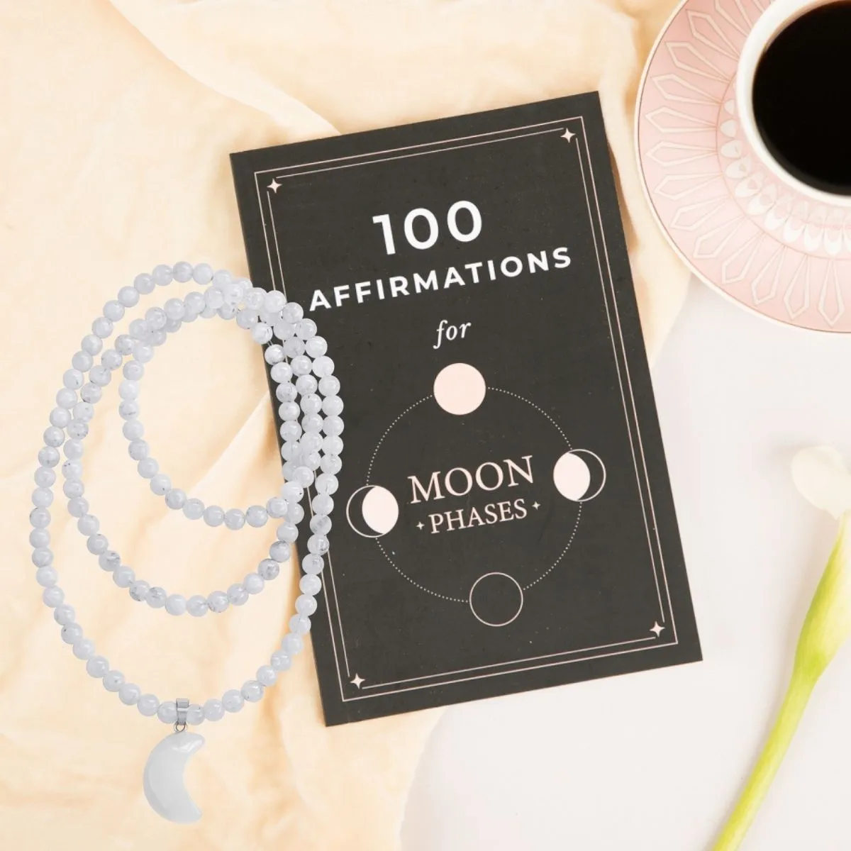 Lunar Energy Necklace and 100 Moon Phase Affirmations