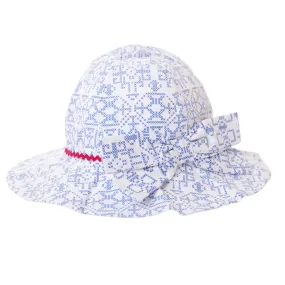 Melissa Hat, Blue Cross Stitch