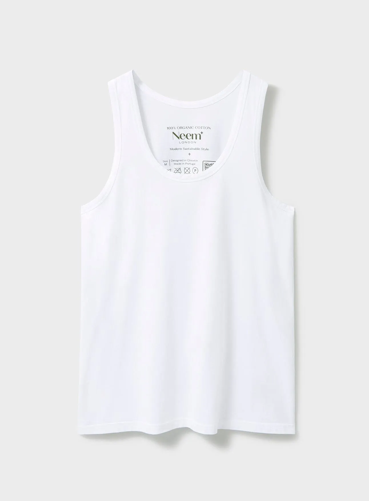 Men's White Organic Cotton Tank Top