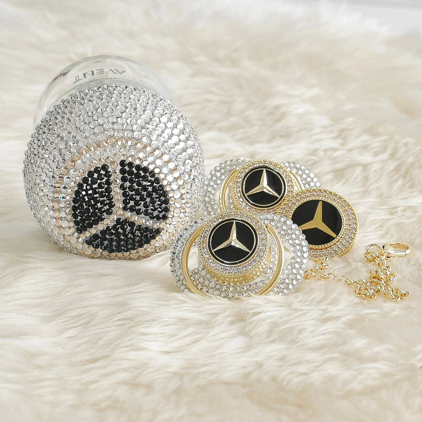 Mercedes Inspired Crystal Baby Gift Set