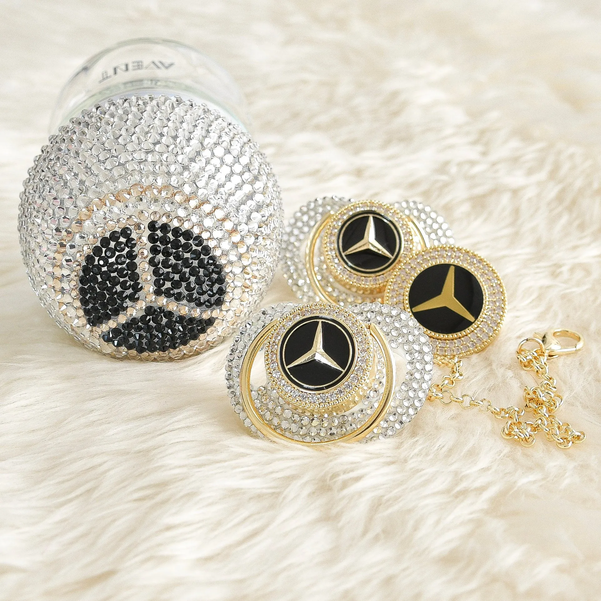 Mercedes Inspired Crystal Baby Gift Set