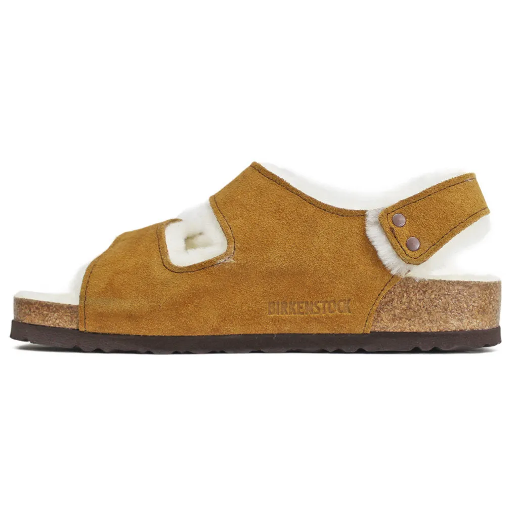 Milano Shearling Suede Unisex Slingback Sandals