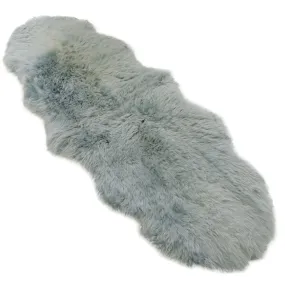 Mint Green - Super Double Length (210-220x65cm) - Long Wool Sheepskin Rug - Australian Merino Sheepskin