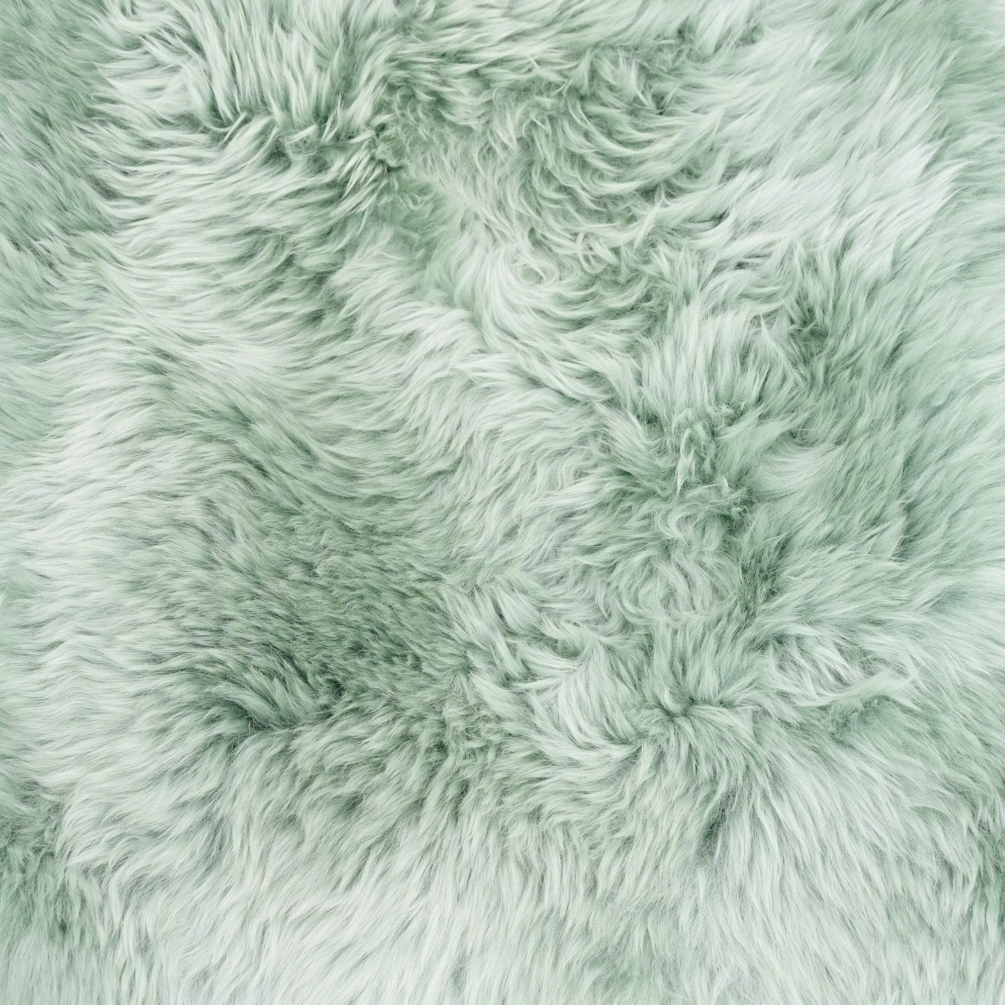 Mint Green - XXL - Long Wool Sheepkin Rug - Australian Merino Sheepskin