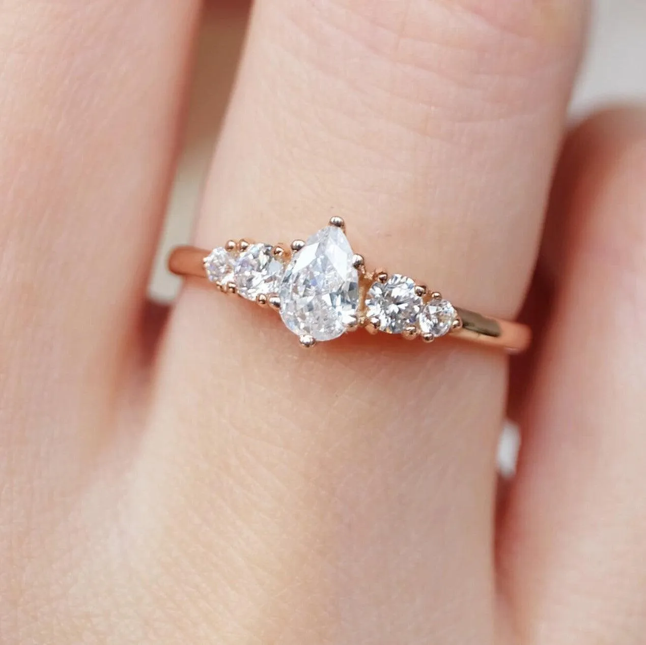 Moissanite Engagement Ring Kokoro