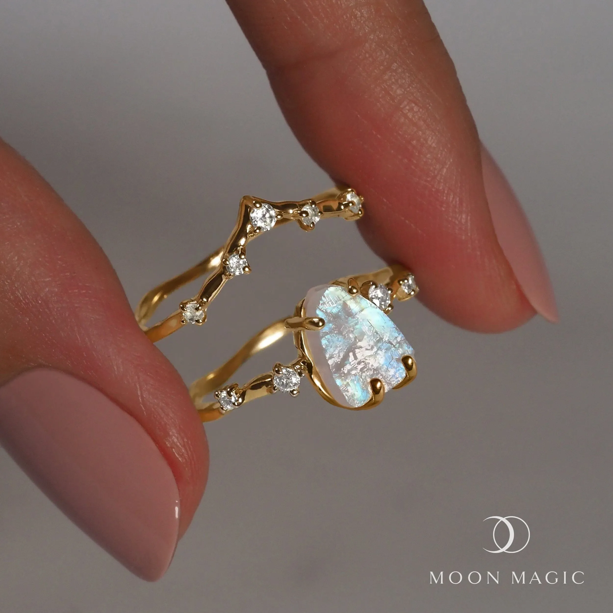 Moonstone Diamond Ring - Flow Sublime