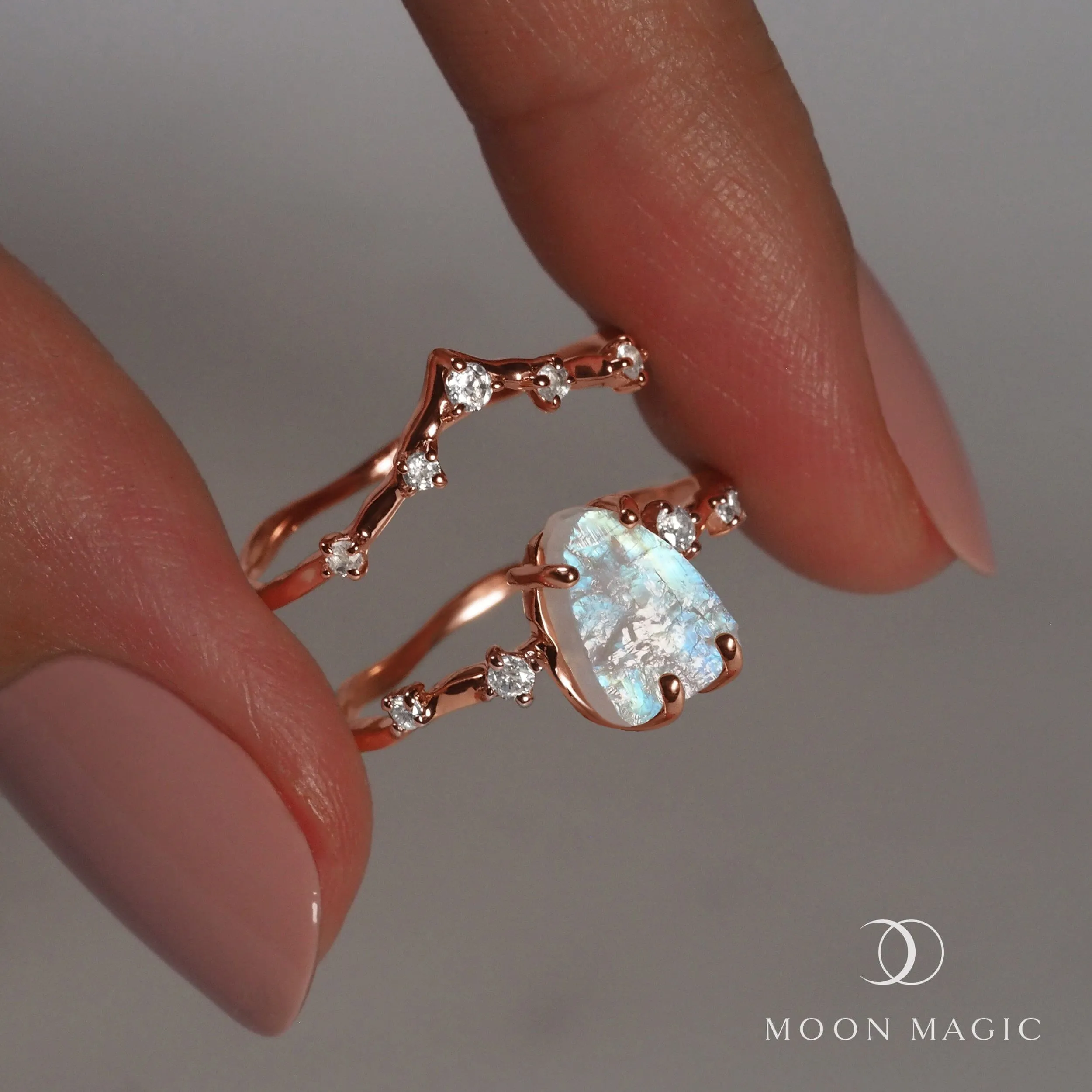 Moonstone Diamond Ring - Flow Sublime