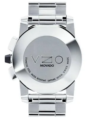 Movado Mens Vizio Chronograph - Black Dial - Stainless Steel - Bracelet - Date