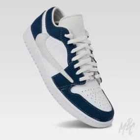 Navy Reverse Swoosh - Jordan 1 Low Custom