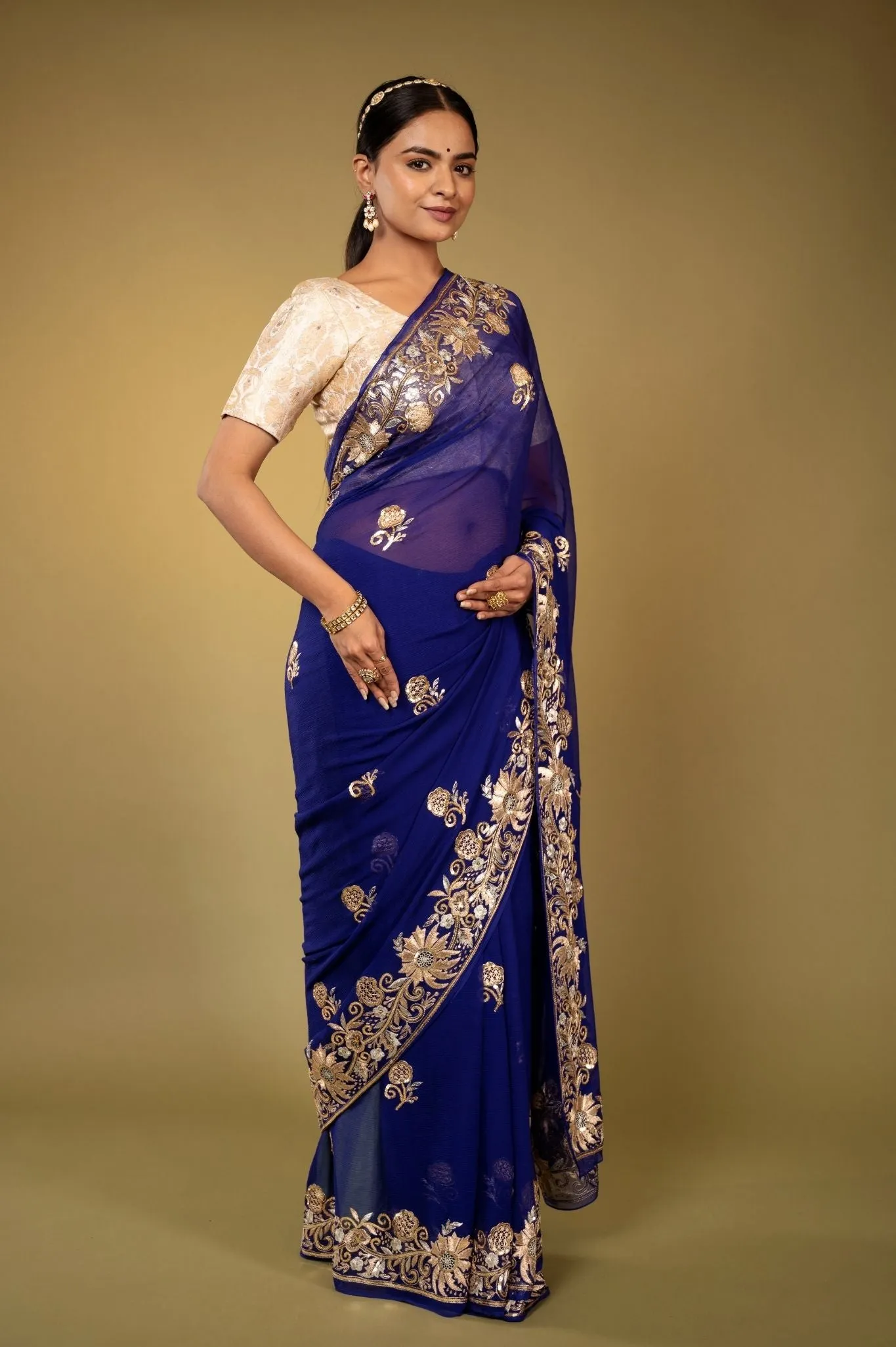 Neelam Chiffon Saree