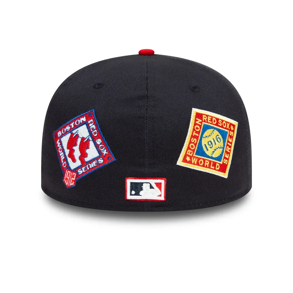 NEW ERA Boston Red Sox Cooperstown Patch Navy 59FIFTY Cap