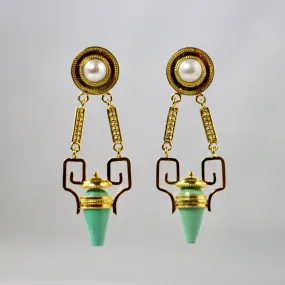 Nijinsky Turquoise and Pearl Earrings