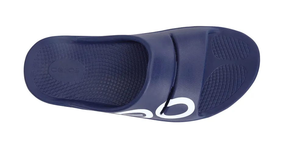 Oofos OOahh Sport Slide (Unisex) - Navy