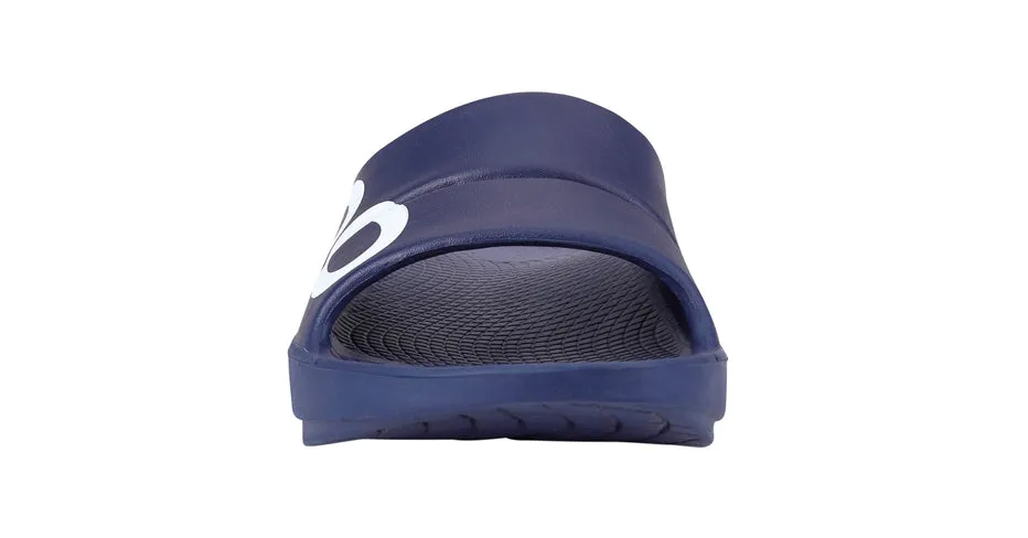 Oofos OOahh Sport Slide (Unisex) - Navy