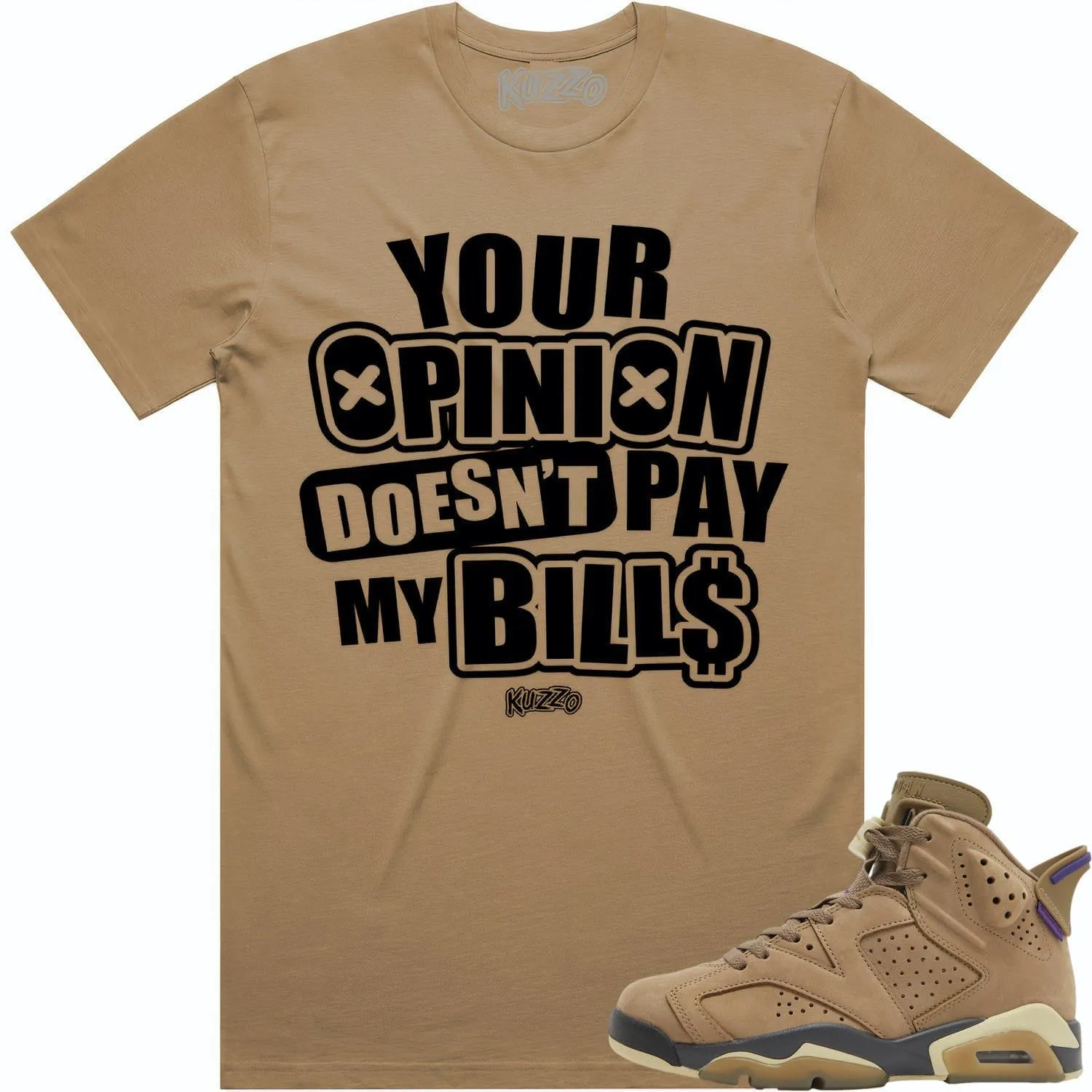 OPINION : Brown Kelp Sneaker Tees Shirt (black ink)