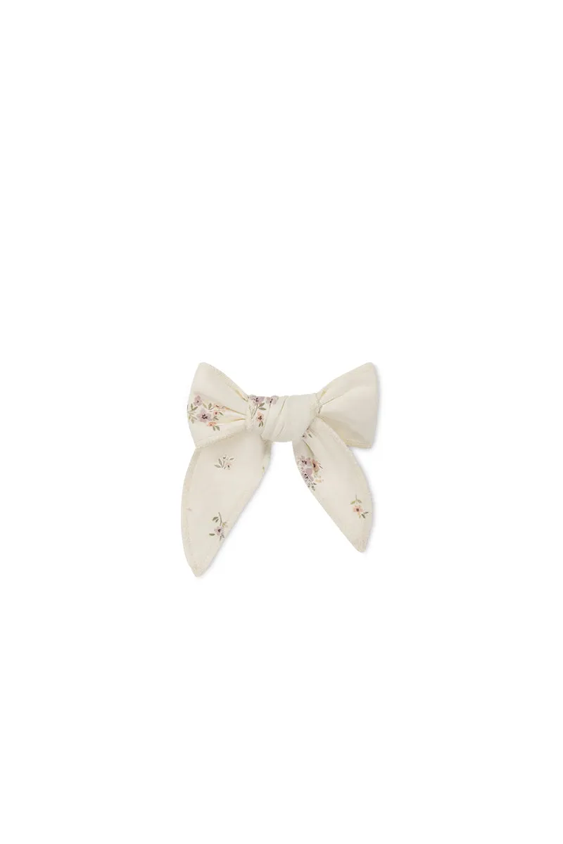 Organic Cotton Bow - Goldie Bouquet Egret