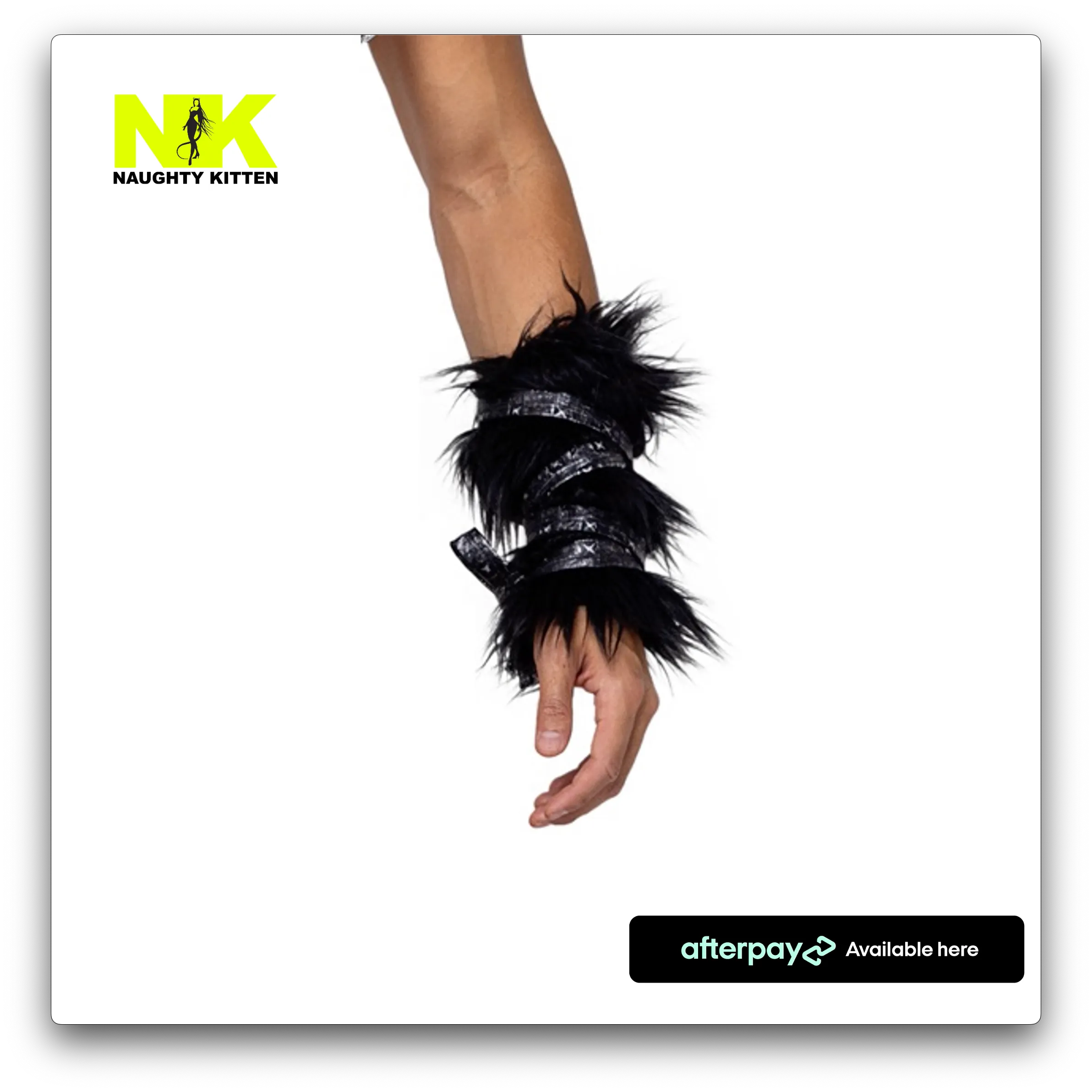 Pair of Black Faux Fur Cuffs