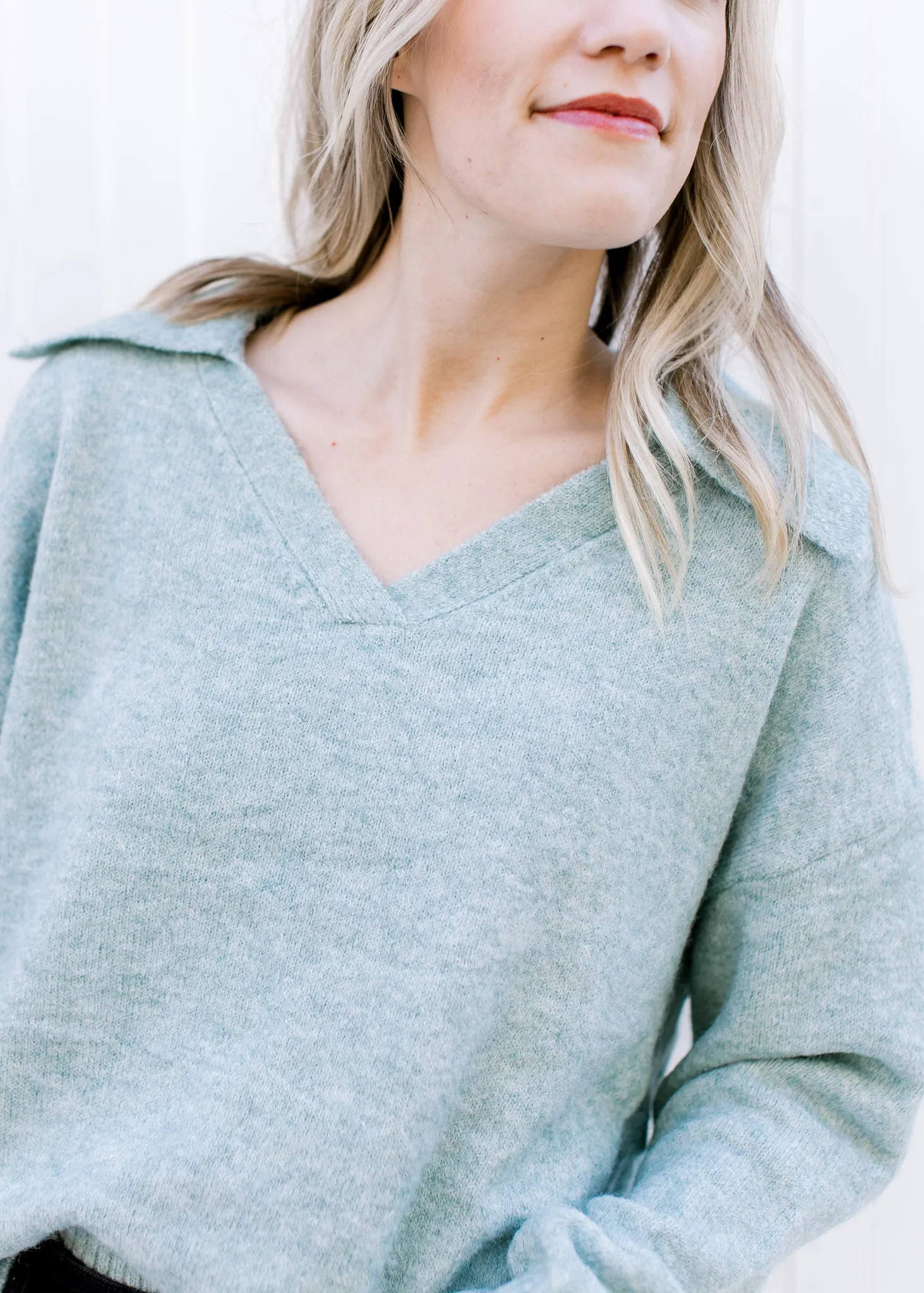 Pale Blue Collared Sweater