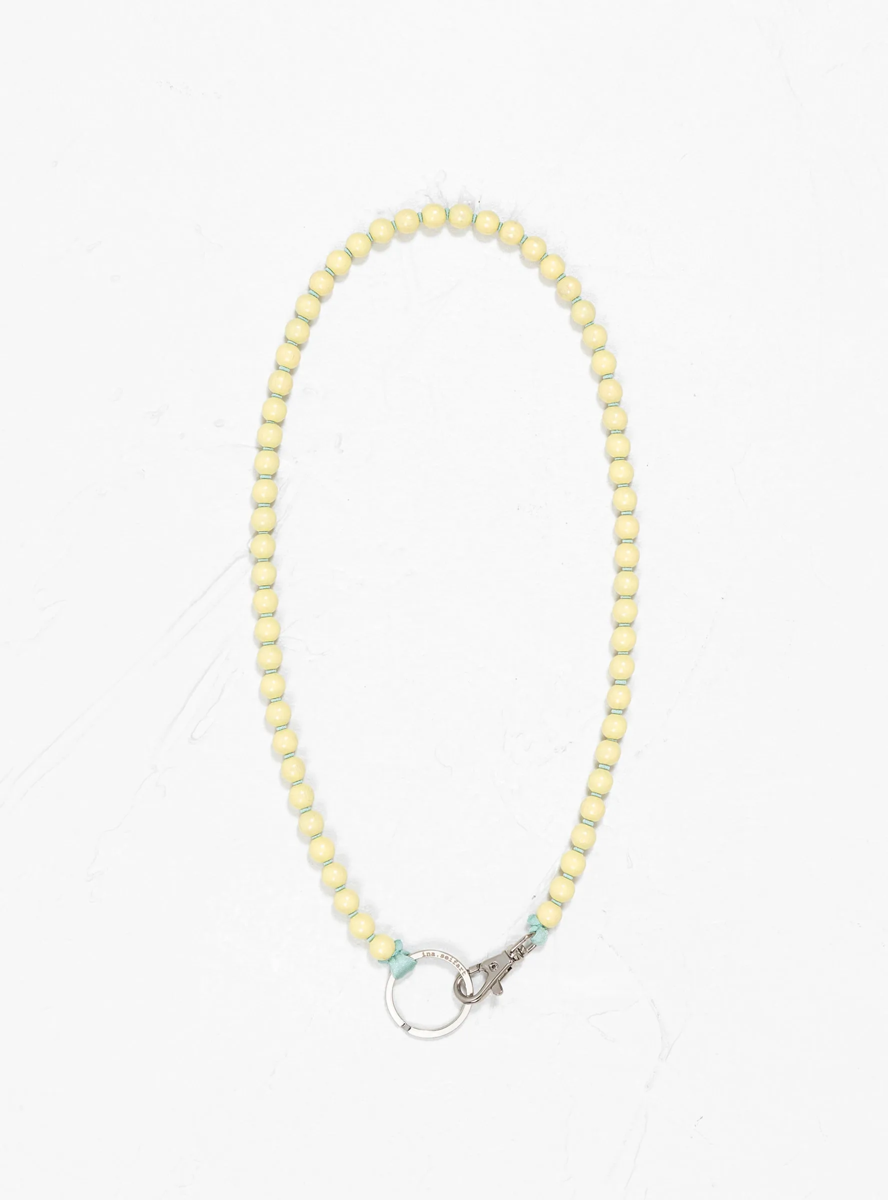 Pearl Long keyholder Yellow/Sage