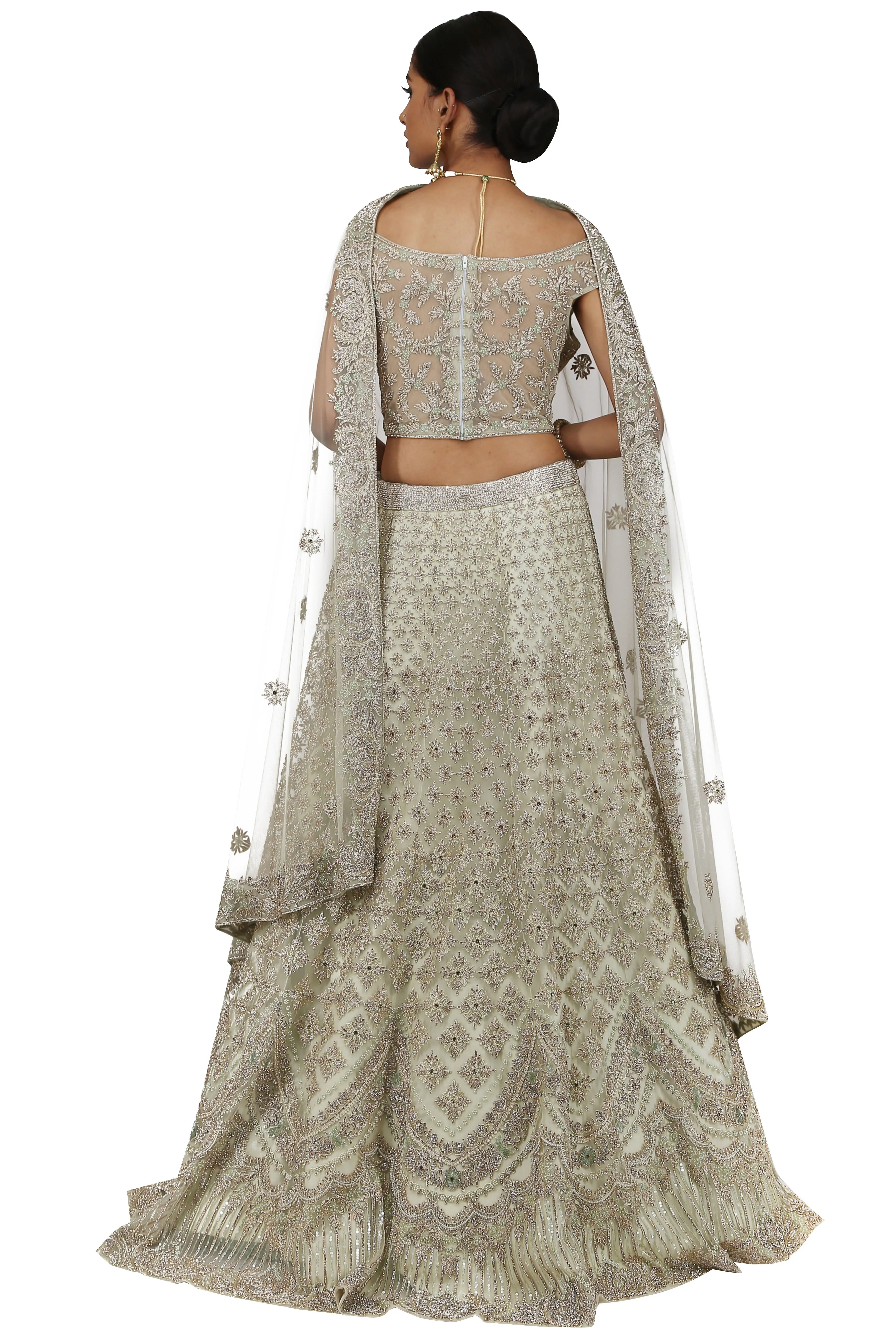 Pearl river grey lehenga set