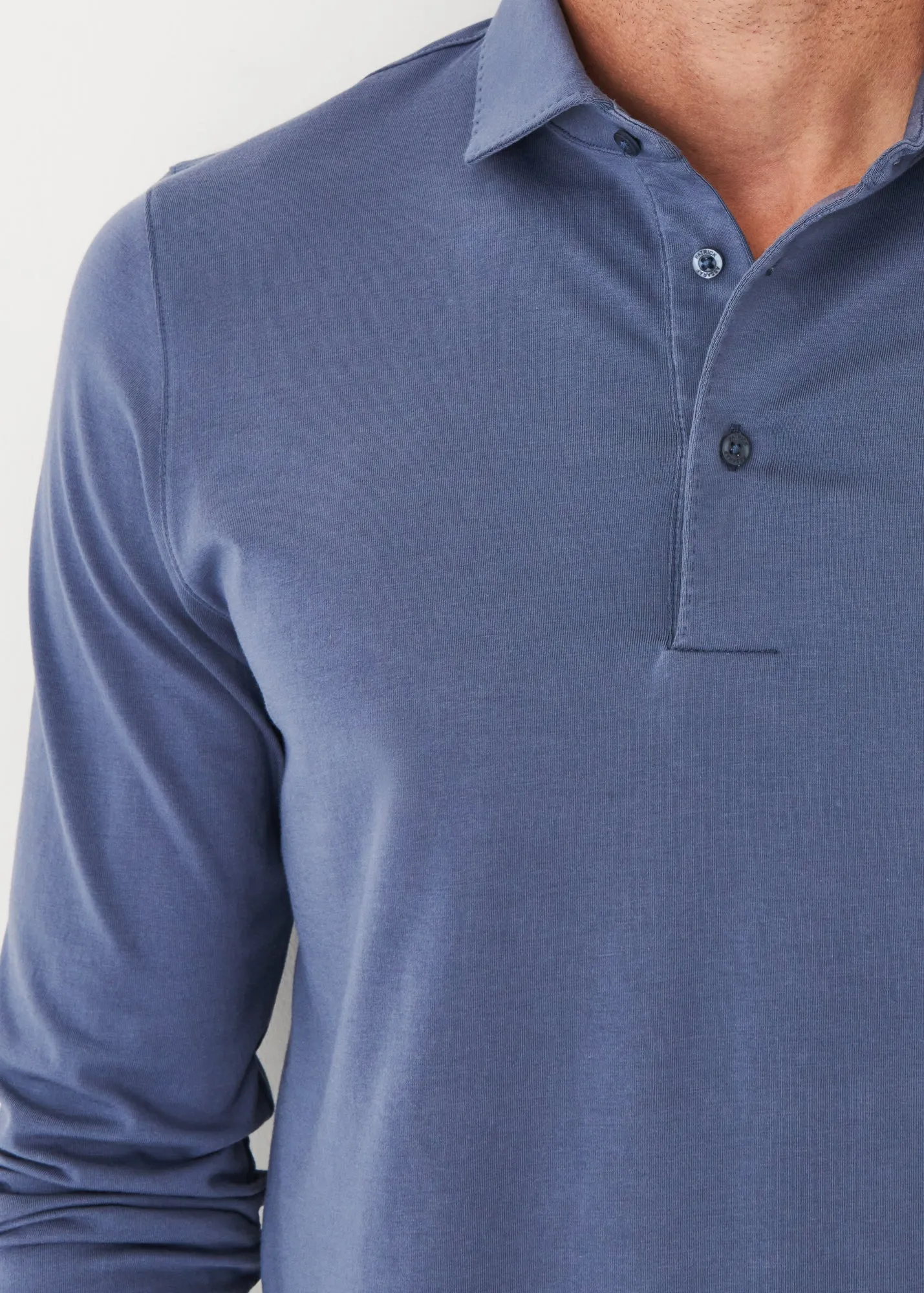 PIMA COTTON STRETCH LONG SLEEVE POLO