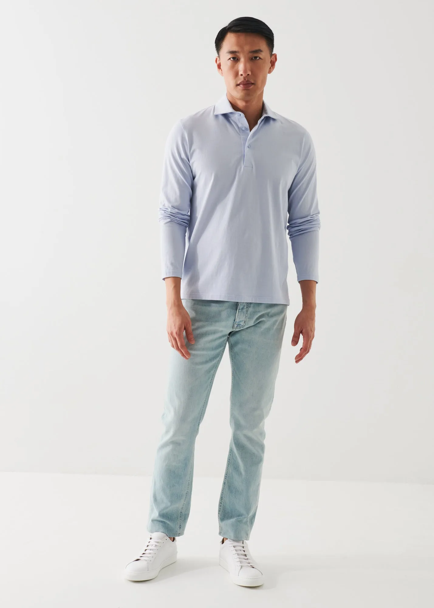 PIMA COTTON STRETCH LONG SLEEVE POLO