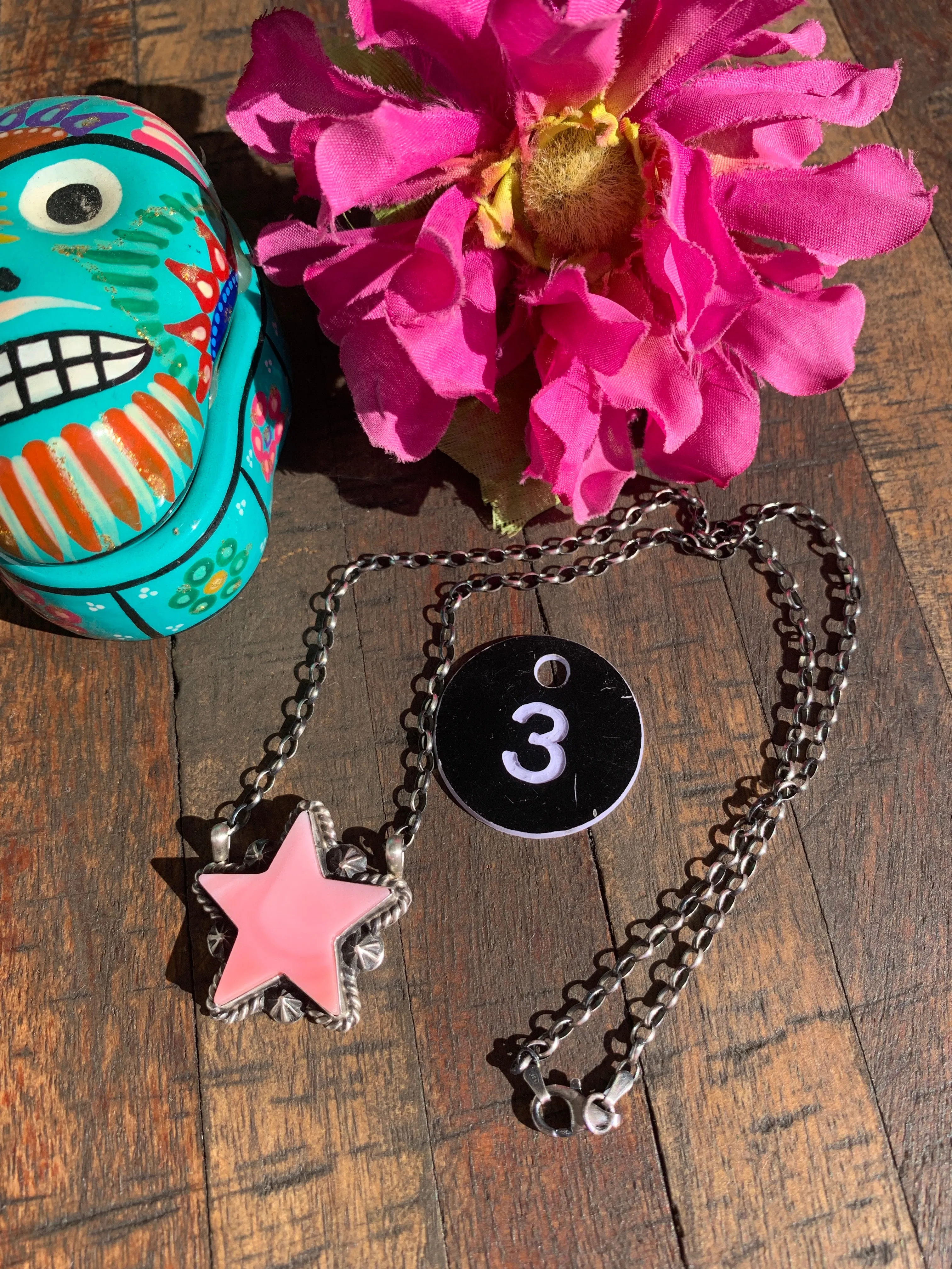 Pink "Cotton Candy" Star Necklace- 3