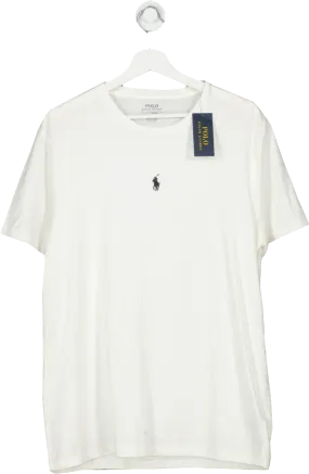 Polo Ralph Lauren White Custom Slim Fit Soft Cotton T Shirt BNWT UK L