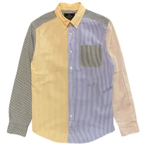 PORTUGUESE FLANNEL Atlantico Seersucker Patchwork Shirt