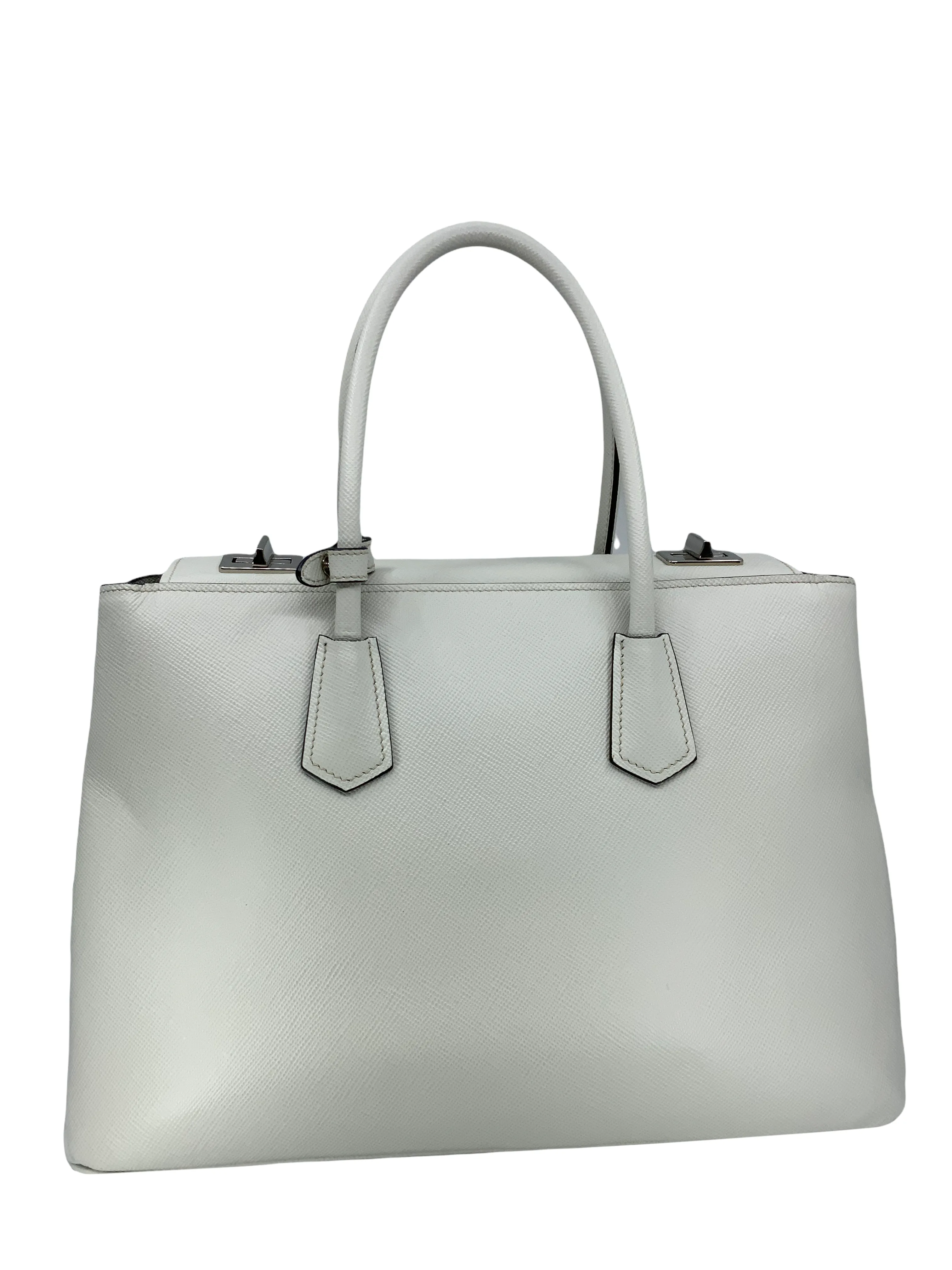 Prada Saffiano Cuir Large Twin Tote Bag