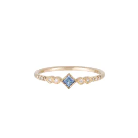 Princess Cut Sapphire Journey Ring