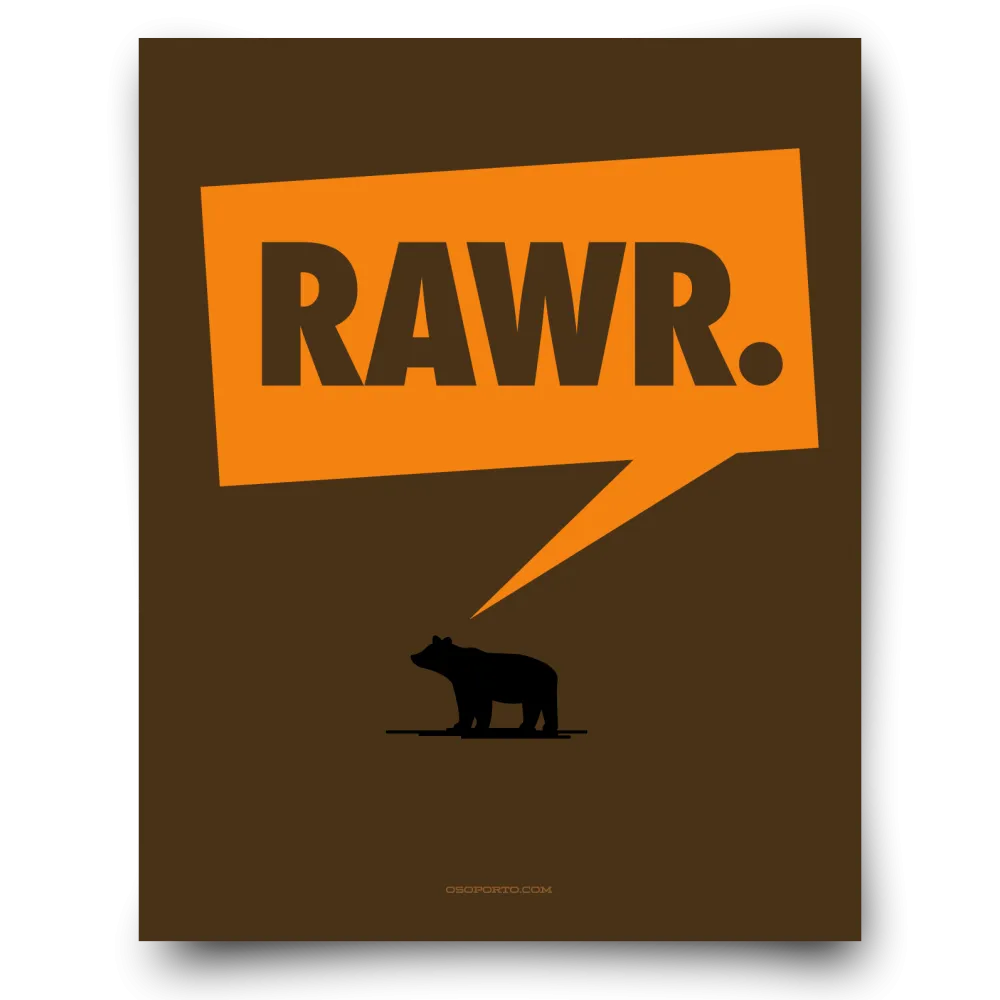 RAWR art poster