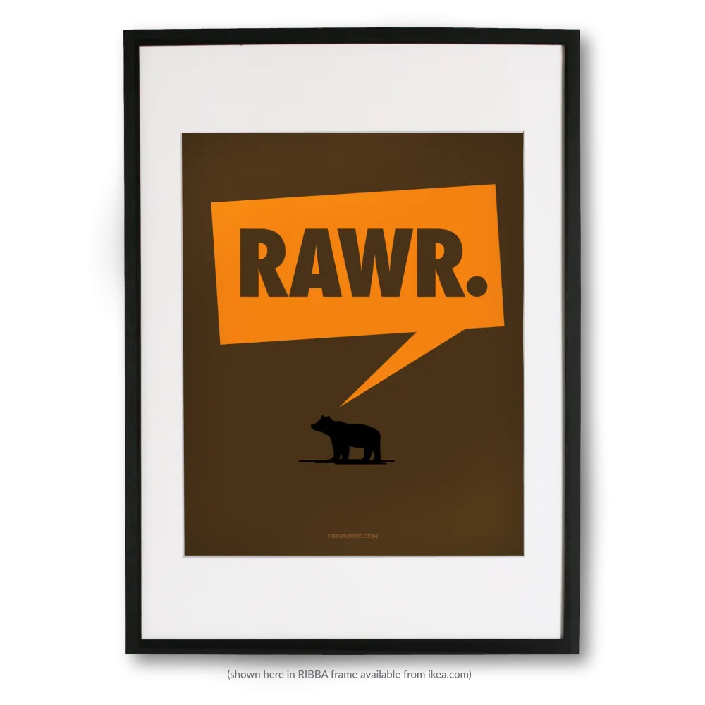 RAWR art poster