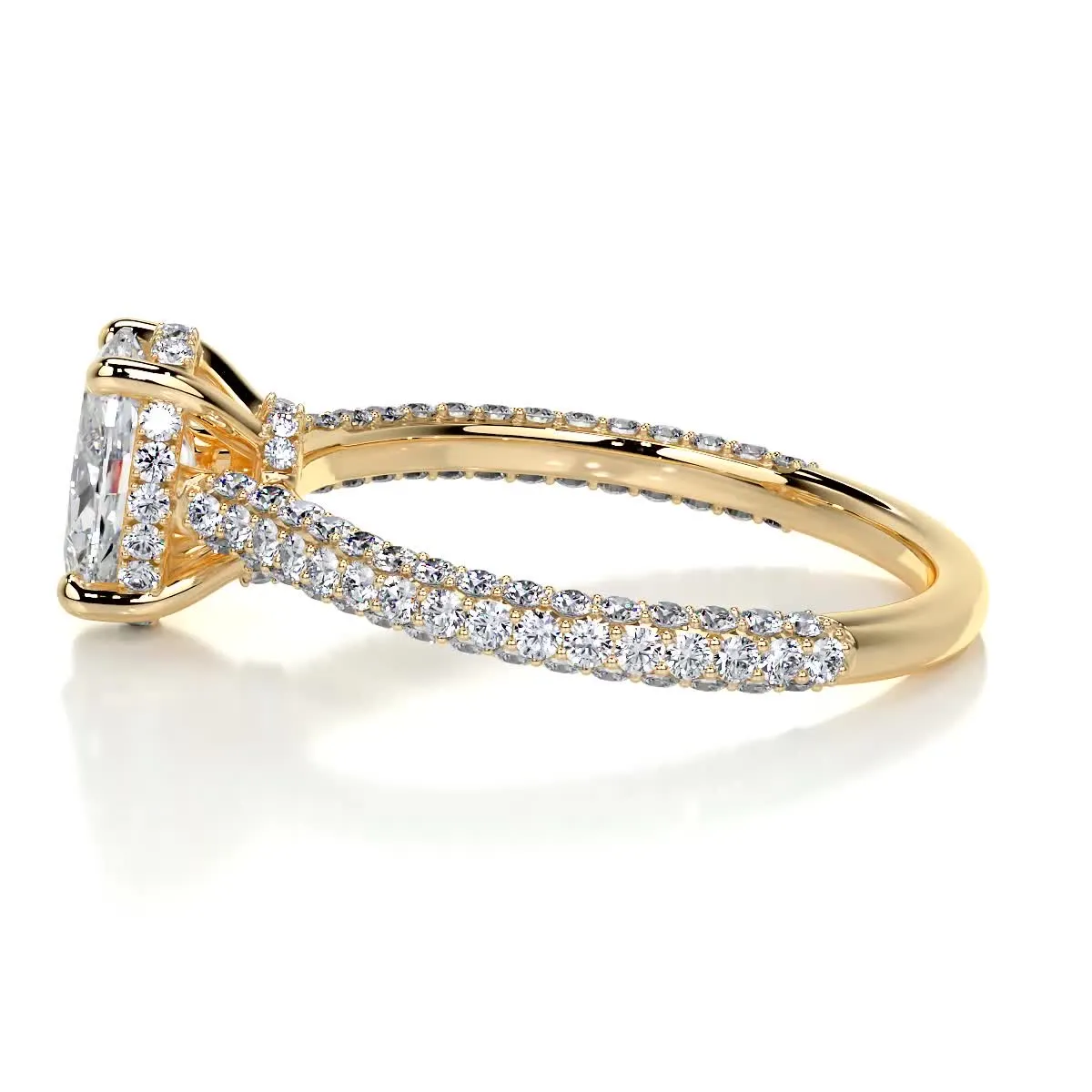 Rebecca Diamond Engagement Ring -18K Yellow Gold