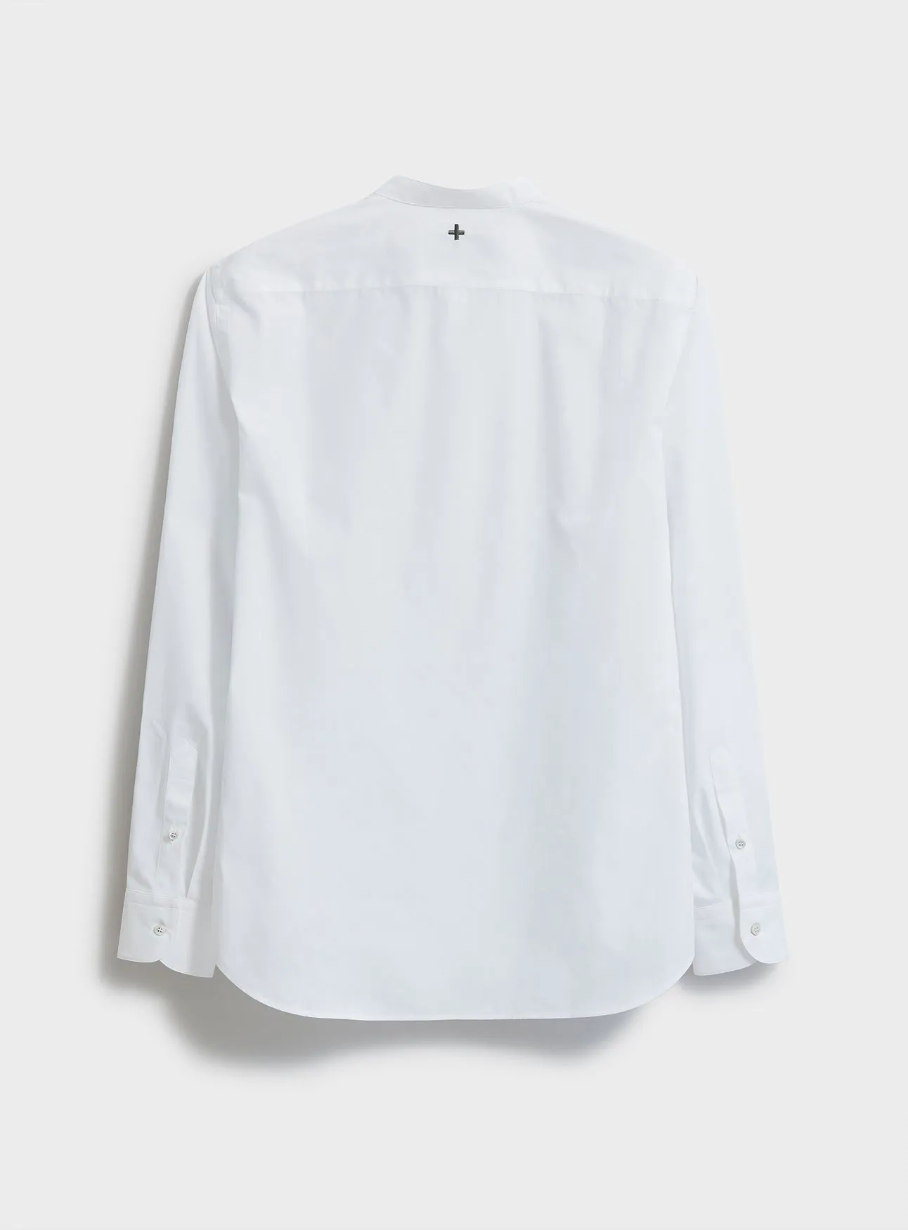 Regenerative Cotton Poplin White Nehru Shirt