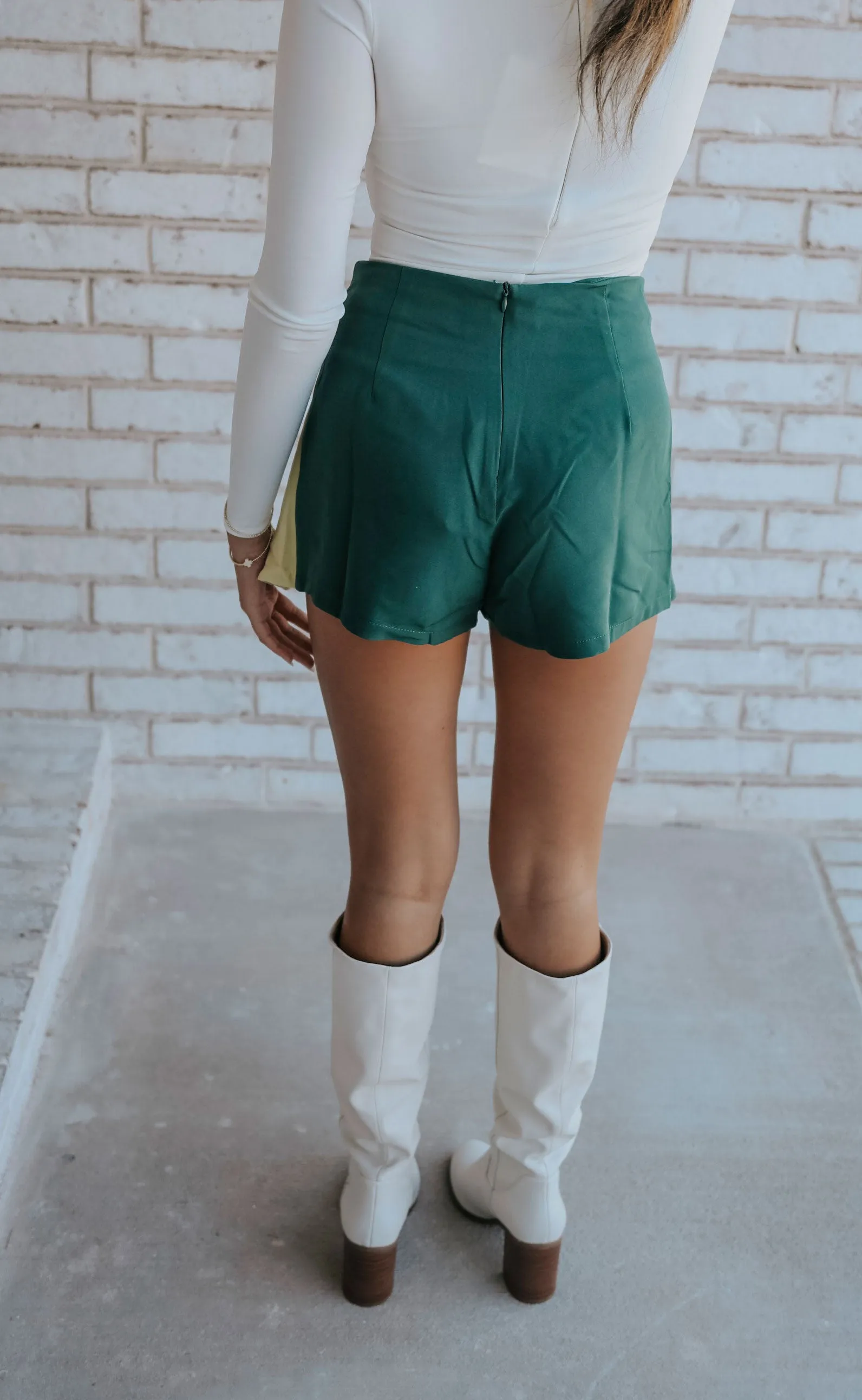 respect me skort - hunter green