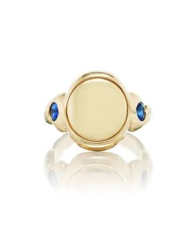 Round Ribbon Signet Ring