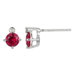 Ruby Birthstone Earrings