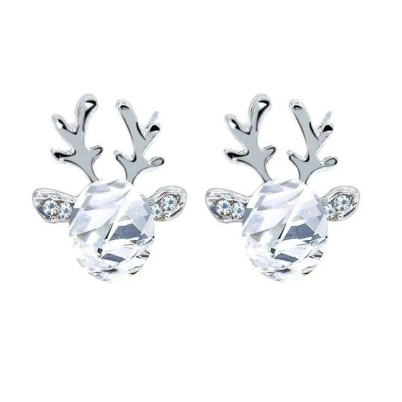 Rudolph the Gem Reindeer Post Earrings