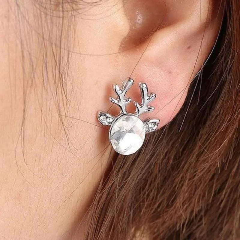 Rudolph the Gem Reindeer Post Earrings