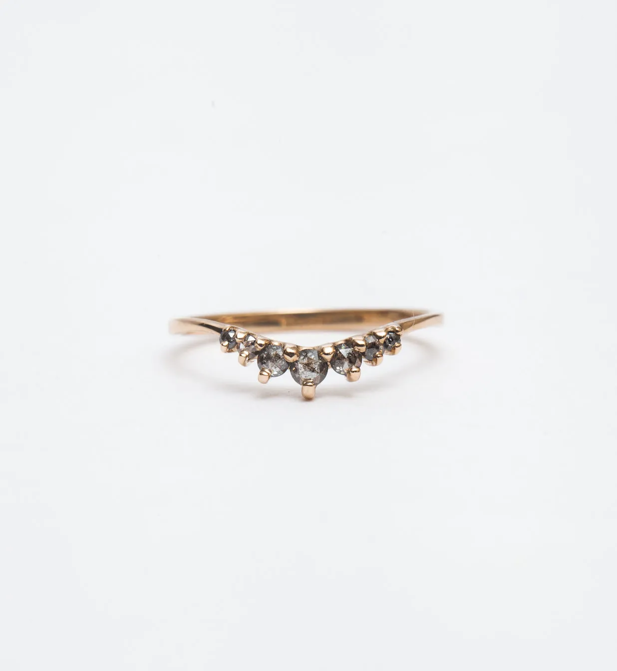 Salt & Pepper Diamond Beacen Ring