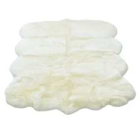 Sheepskin Rug - Ivory - Octo Sized (180x180cm) - Australian Made - Long Wool Merino Sheepskin