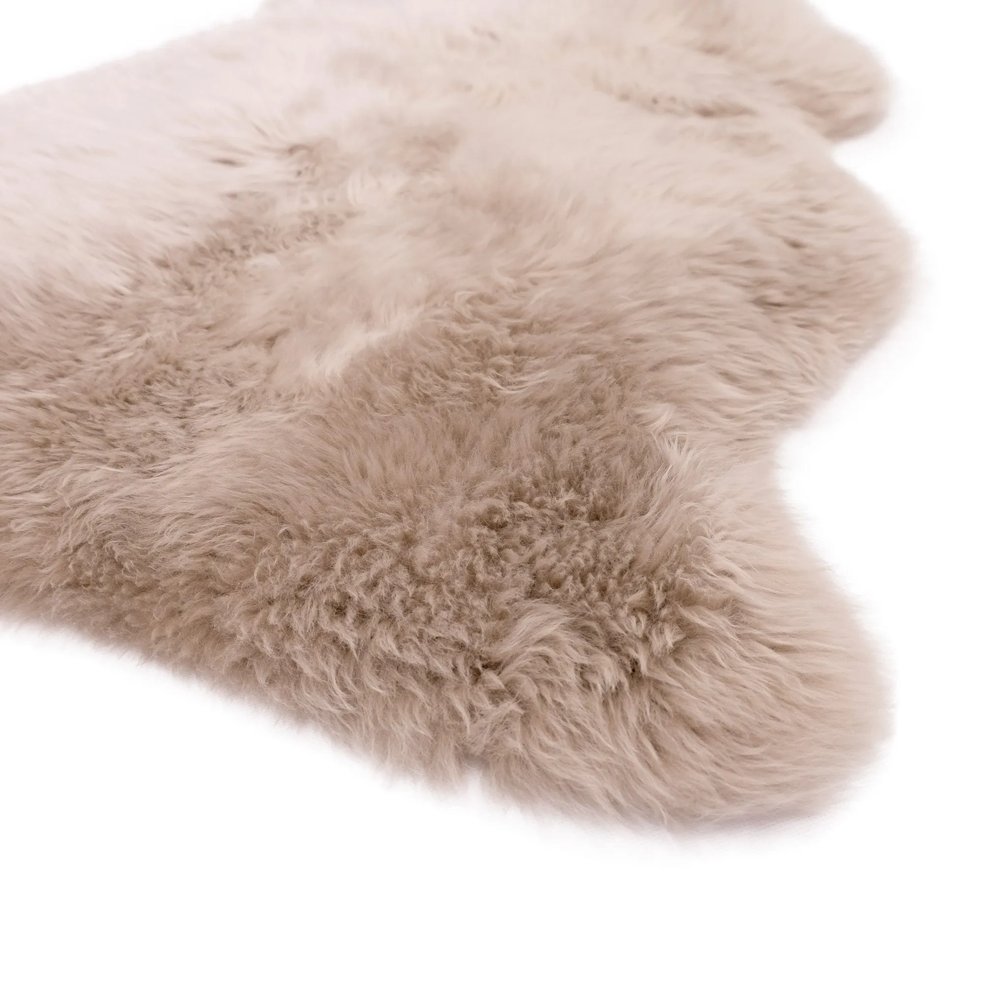 Sheepskin Rug - Linen - XXL Long Wool Australian Merino Sheepskin