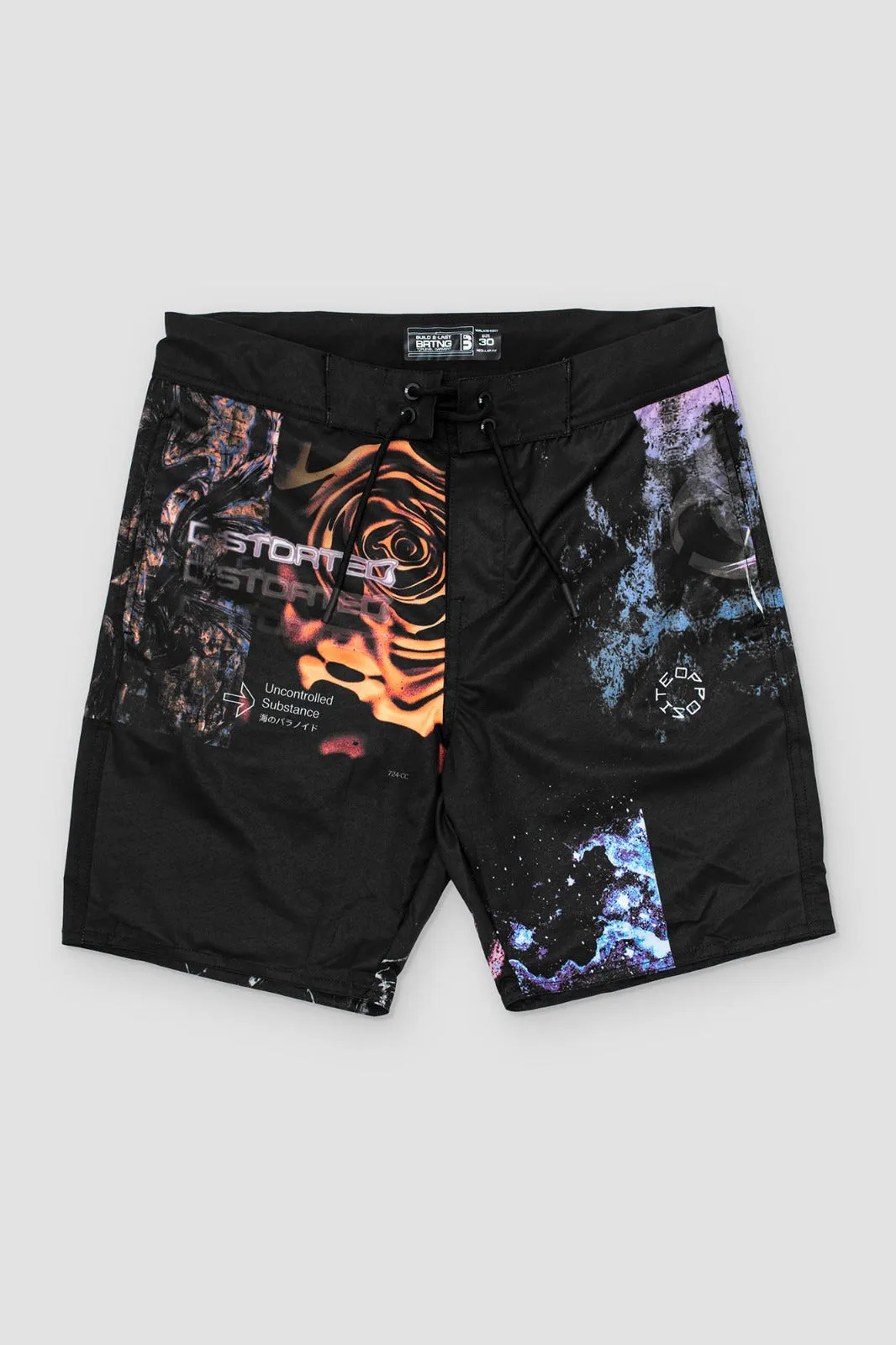 SHORT BOARSHORT PARADISE NEGRO / NARANJA